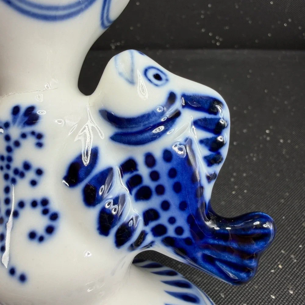 Gzhel porcelain candlestick